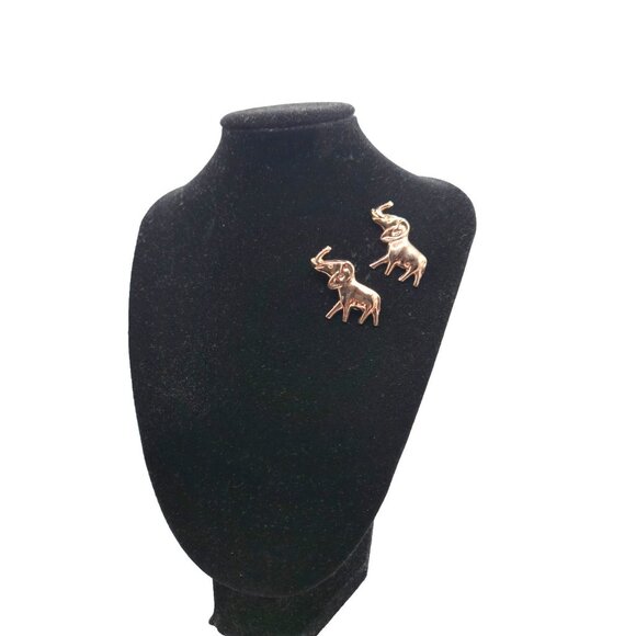 RARE 1930s Coro Duo Sterling Rose Gold Vermeil Elephant Brooches Figural Pair - Picture 3 of 6